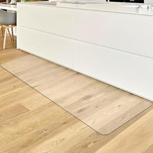 BesWin キッチンマット クリア 透明マット 60×240cm 厚さ1.5mm PVC 床保護マット 台所マット カットOK エンボス加工｜kirelab-net