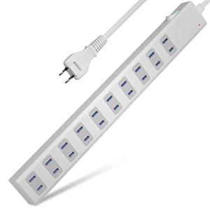 SAYBOUR 電源タップ 強力マグネット 10個口磁石 延長コード 一括スイッチ 節電 省エネ ホワイト (1m)｜kirelab-net