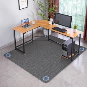 RemixOri チェアマット 160×140cm ゲーミングチェアマット 特大 厚み4mm 椅子マット カーペットタイプ 滑り止め加工 床保護｜kirelab-net