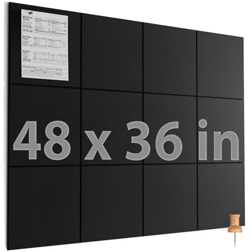 MaxGear フェルトボール 120x90cm 壁に貼るコルクボード 30x30cm 12 Pac...