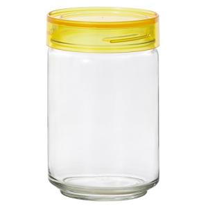 アデリア(ADERIA) CCボトル 1000ml イエロー 日本製 保存容器 ガラス キャニスター 密閉容器 調味料入 瓶 密閉 コーヒー豆｜kirelab-net