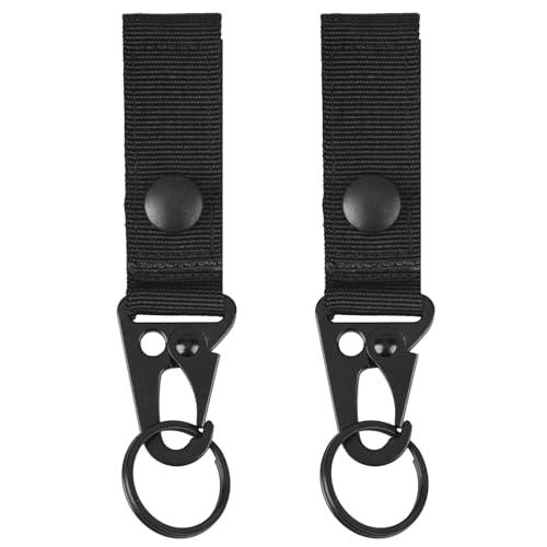 TRIWONDER キーリング MOLLE キーホルダー バックル ナイロン ベルクロ ベルト カラ...