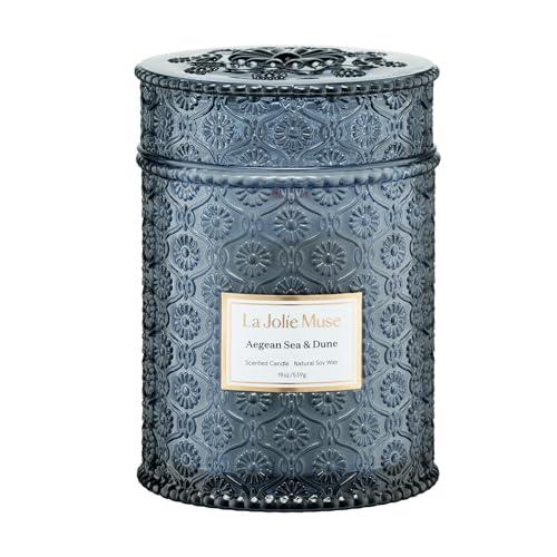 LA JOLIE MUSE アロマキャンドル オーシャンキャンドル マリンの香り 木の芯 19oz ...