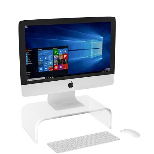 モニター台 アクリル製 モニタースタンド 透明 机上台 パソコンスタンド PCスタンド キーボード収...