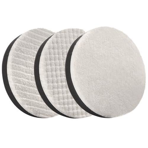 HWXINIE 車磨き用 バフ 150mm ポリッシャー バフ 荒中細 3個セット マジックテープ式...