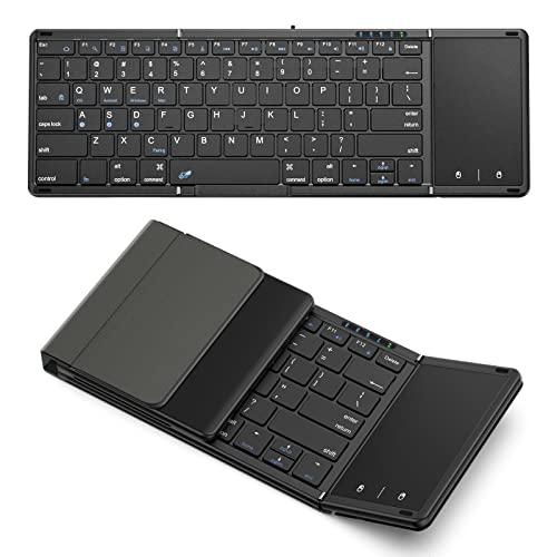 Omikamo キーボード ワイヤレス 折り畳み式 ipad キーボード Bluetooth タッチ...