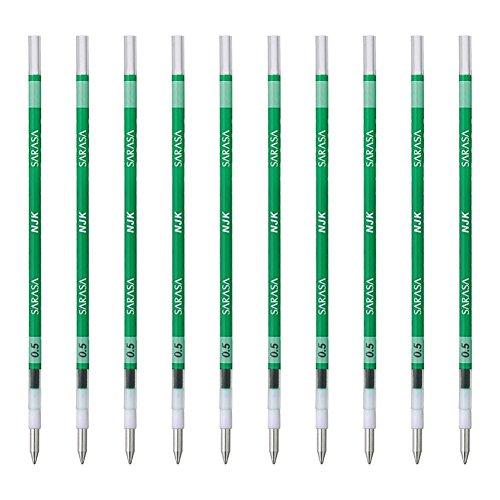 ゼブラ ボールペン替芯 プレフィール サラサ NJK-0.5芯 緑 10本 BRNJK5G