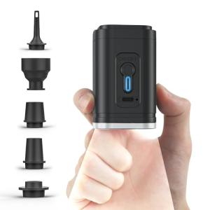 エアーポンプ 電動 空気入れ・空気抜く両対応 USB充電式 超軽量 ライト付き 電動ポンプ 5種類ノズル 浮き輪 ゴムボート エアベット 真空袋｜kirelab-net