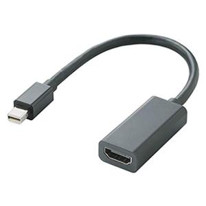 エレコム Mini DisplayPort (オス) - HDMI (タイプAメス) 変換アダプタ 15cm ブラック AD-MDPHDMIBK｜kirelab-net