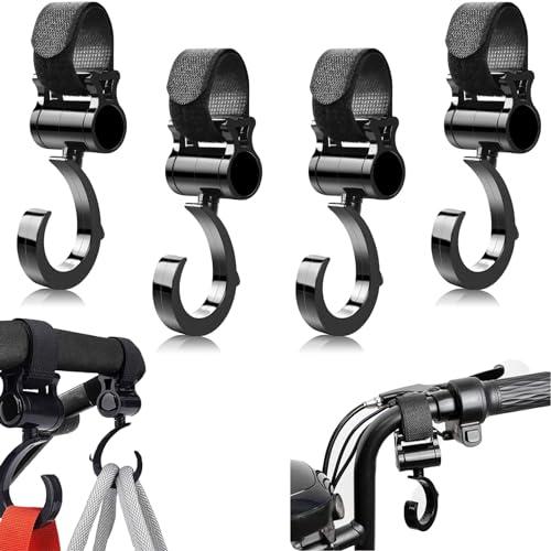 4個バギーフック、 ベビーカー フック、ベビーカー 荷物フック、滑り止め 使いやすい トラベルフック...
