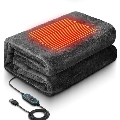 電気毛布 電気ひざ掛け LEDディスプレイ表示 3段階温度調節 電気ブランケット 掛け 敷き 兼用 ...