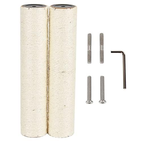 ECCIBOUN 直径7.4cm 爪研ぎポール 猫 爪とぎ 用 支柱 麻 キャットタワー ポール 猫...