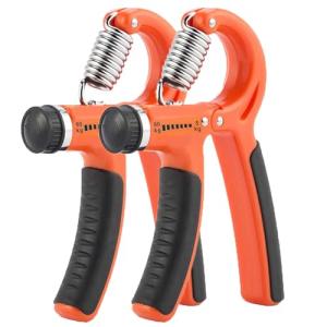 ハンドグリップ ハンドグリッパー 握力器 筋トレ トレーニング グリップ 握る器具 リハビリ器具 男女兼用 5-60kg ２個セット オレンジ｜kirelab-net