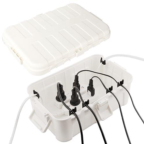RESTMO 大型コンセントボックス 屋外 電源 防水 ボックス IP54 雨よけ 耐候性 ガーデン...