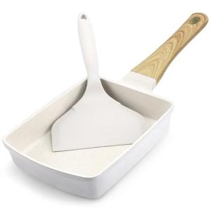 GiPP 卵焼き フライパン IH・ガス火対応 14×18cm 焦げ付かない 卵焼き器 耐熱ハンドル付き玉子焼き フライパン セラミックコーティ｜kirelab-net