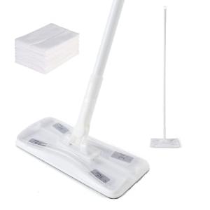 CLEANHOME フロアワイパー 本体 フローリングワイパー フロアモップ 拭き掃除 4段ポール 長さ調節 40cm-120cm 雑巾ワイパー｜kirelab-net