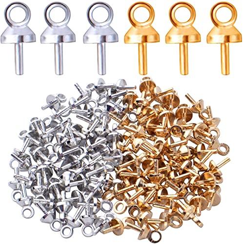 YJ-48KC003 4*8mm 約100個セット ゴールド ヒートン ネジ フック アクセサリー ...