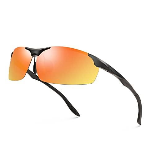 [FEISEDY] 偏光調光サングラス メンズ UV400 オーバル スクエア スモール 小さめ 合...