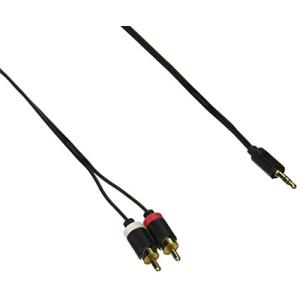 エレコム オーディオケーブル ステレオミニ-ピンプラグ(L-R) 極細/金メッキ ブラック 2m DH-MWRN20｜kirelab-net
