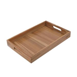 HTB トレー お盆 木製 長角膳 アカシア おしゃれ カフェ ナチュラル トレイ 収納 業務用 ランチョンマット 40*26cm HTB-WT｜kirelab-net
