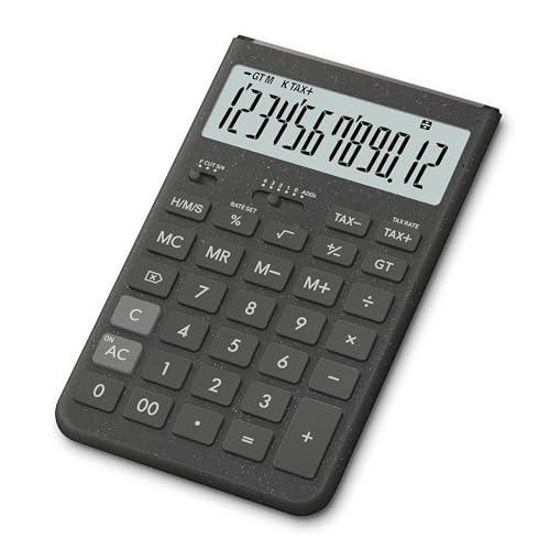 カシオ デザイン電卓 Comfy ダークグレー ジャストタイプ 12桁 JT-200T-GY-N