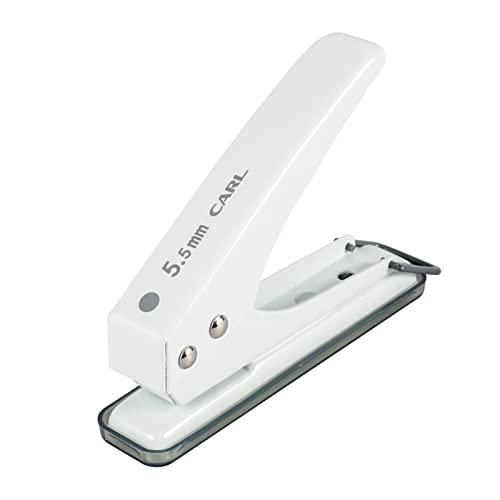カール事務器(CARL) 穴あけパンチ 1穴 穴径5.5mm 18枚 ホワイト SD-155-W