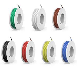 22AWG 7 Color set シリコンワイヤー フックアップワイヤーキット 電線ケーブル 22ゲージフレキシブルシリコンワイヤー 柔軟 柔｜kirelab-net