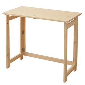 山善(YAMAZEN) 折りたたみ デスク 幅80×奥行40×高さ70cm 木製 コンパクト 完成品 ナチュラル TPD-8040H(NA) 在｜kirelab-net