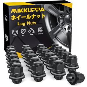 MIKKUPPA M12×P1.5 トヨタに適用 純正ホイールナット 平面座 ナット 21 HEX 長さ37 mm 24個セット 90度 ブラッ｜kirelab-net