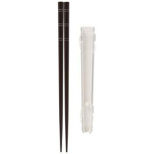 イシダ ランチフィット 箸 ケースセット 21cm 日本製 ブラウン｜kirelab-net