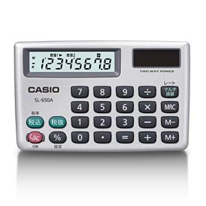 カシオ パーソナル電卓 税計算 マルチ換算 カードタイプ 8桁 SL-650A-N｜kirelab-net