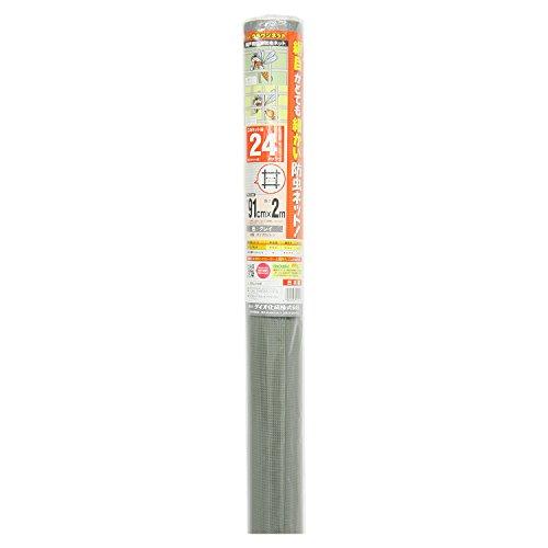 ダイオ 網戸張替用 クラウンネット ２４メッシュ ９１ｃｍｘ２ ｍ グレイ