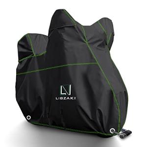 Libzaki バイクカバー 超撥水UVカット300D アップグレードした厚手生地6L-BOXまで対応 大型バイク車体カバー(黒)｜kirelab-net