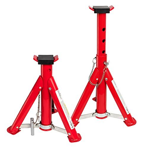 Donext 乗用車用 ジャッキスタンド 折りたたみ式 馬ジャッキ 3t 2個セット 高さ5段階調整...