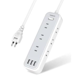 延長コード 1m 電源タップ usb コンセントタップ 9個AC口 3個USBポート TESSAN テーブルタップ 電源コード OAタップ たこ｜kirelab-net