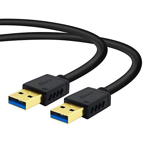 DTECH USB 3.0 ケーブル 1m タイプA-タイプA オス-オス 金メッキコネクタ搭載 ブ...