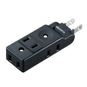 サンワサプライ(Sanwa Supply) スイングミニタップ 2P・4個口 ブラック TAP-AC10BK｜kirelab-net