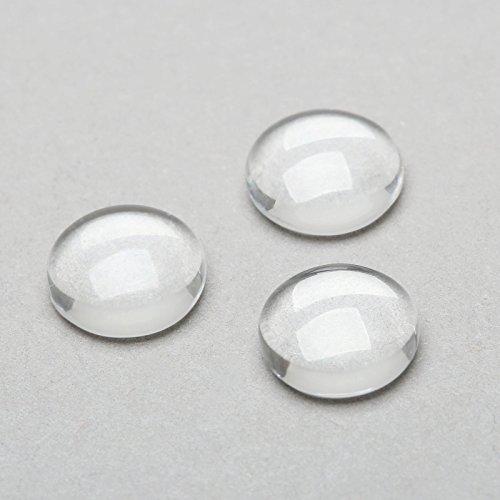 100個入り ガラスカボション 10mm 半球ガラス ラウンドビーズ DIY ハンドメイド ジュエリ...