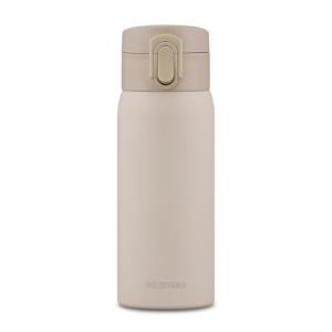 アイリスオーヤマ 水筒 ワンタッチ マグボトル 350ml アイボリー 真空断熱6時間キープ! 保温69℃以上保冷7℃以下 片手でオープンすぐ飲｜kirelab-net