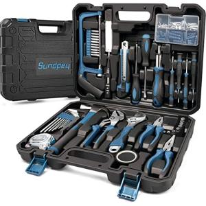Sundpey 工具セット 148点組 - ホームツールセット作業工具セットラチェットドライバー六角レンチ プライヤーレンチ電圧テスターとポンプ｜kirelab-net
