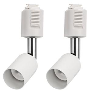 DiCUNO ライティングバー用スポットライト GU10口金 配線ダクトレール用器具 ライティングレール LED対応 ホワイト 2個セット （電｜kirelab-net