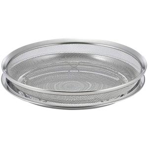 下村企販 ざる トレー セット 25cm 日本製 食洗機対応 具材の盛り付け 野菜の水切りにも 脚付き 14メッシュ 素麺 蕎麦 鍋 盆ザル ス｜kirelab-net
