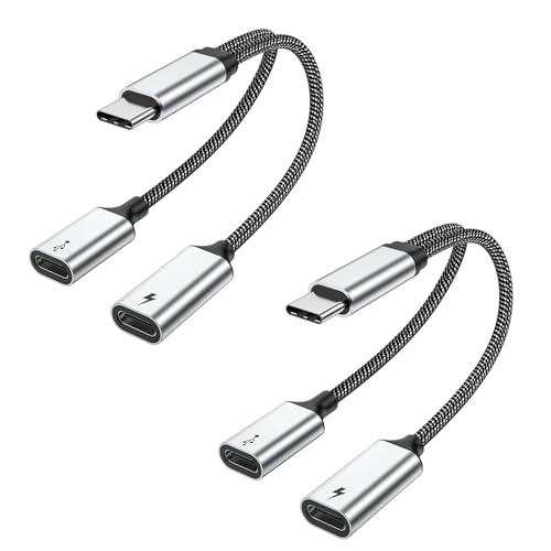 MOGOOD USB CスプリッタUSB CからUSBCマザーアダプタUSBC Yスプリッタケーブル...