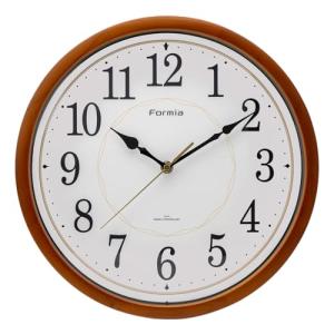 Formia(フォルミア) 電波 壁掛け時計 木製 和室 見やすい シンプル 子供 天然木 夜間秒針停止 静音 アナログ 保土ヶ谷電子販売 ブラ｜kirelab-net