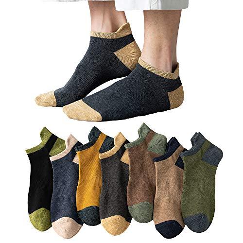 [Hanmeimei] 靴下 メンズ フットカバー 綿 春夏秋冬ソックス ショートソックス 7足セッ...