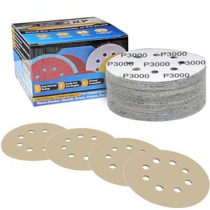 IROKCAKPT 耐水サンドペーパー 125mm #3000番 サンダー ペーパー（50枚入）サンディングディスク 極細目 サンディングペーパ｜kirelab-net