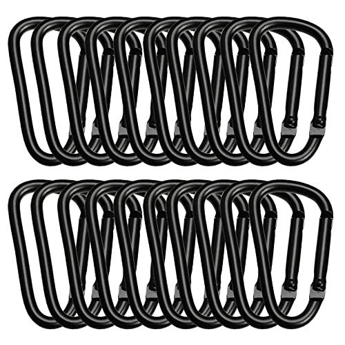 Wlikn アルミ合金 カラビナ 20個セット 超軽量 耐荷重50kg 小型 Dリング キーホルダー...