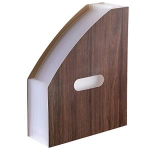 セキセイ ドキュメントスタンド A4 タテ WOODS STYLE 12仕切り13ポケット ダークブラウン WDS-8701-45｜kirelab-net