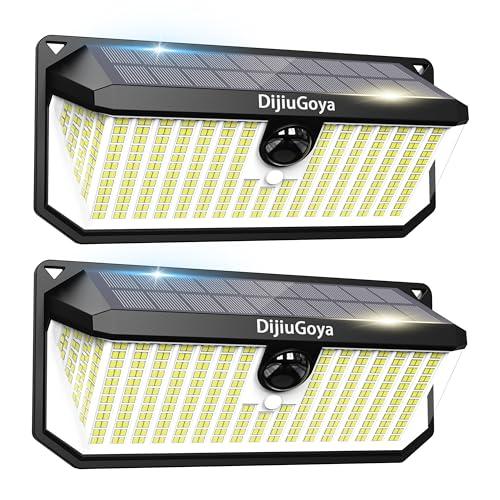 昇級版2pcs ソーラーライト センサーライト 466LED 4000ルーメン 高輝度 2800mA...