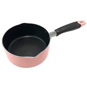 ベストコ 片手鍋 ミルクパン 16cm ピンク ちびパン ミニ IH ガス火 オール熱源対応 NQ-0098 カリーノ｜ルミナスエイト ヤフー店